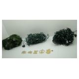 Metal Christmas Ornaments Gold Tone and Two