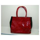 Faux Alligator Red Purse/Tote