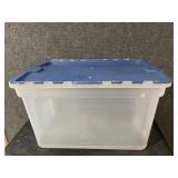 Blue Flip Top Storage Tote
