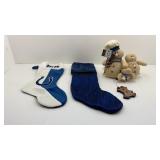 NFL Colts Blue and White Stocking and a Blue