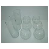 Clear Vases Candle Holders Used as Center Pieces