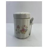 FTDA Floral Canister with Lid and Spoon