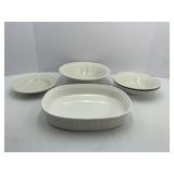 White Serving Bowls: Corningware 11x8" Oval