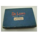 DeLong Hair Pins Brown No. 111 4 Sizes Box