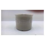 Longaberger Pottery White Woven Tradition Crock