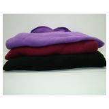 3 Throws/Blankets Black, Maroon, and Purple