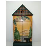 Hand Painted Freestanding Wooden Cabinet with
