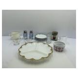 Miscellaneous Lot of Glassware: Saucers Ramekin