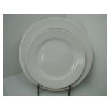 Lands' End White Dinner Plate and Salad Plate