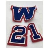 Lettermanï¿½s Patch Red White & Blue W and the