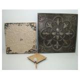 Chantilly Lace Wall Art 16 inches Square White