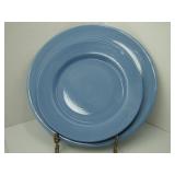 Lands End Dinner Plate and Salad Plate Medium Blue