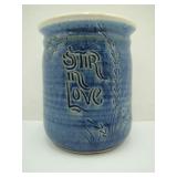 Kitchen Utensil Stoneware Crock STIR IN LOVE