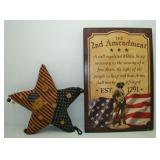 Stars and Stripes Decor: Pillow and Wall Decor