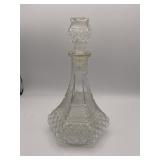 Diamond Cut Clear Glass Decanter