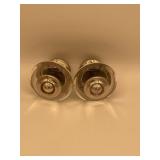 Pair of Finials Clear Glass