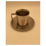 Zack Silver Cup and Saucer Made in Germany