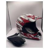 HJC CL-X4C Vapor Motocross Helmet with Gloves