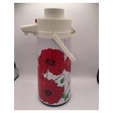 Phoniex Red Poppy Floral Air Pot Pump Dispenser