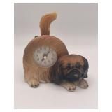 Pekingese Dog Clock with Wagging Tail
