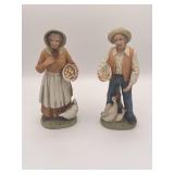 Homco Home Interiors Figurines: Farmer & Wife