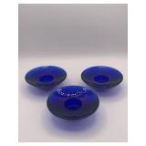 Crate & Barrel Cobalt Blue Votive Candle Holders