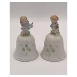 Homco Musical Bells: Little Girl and Boy