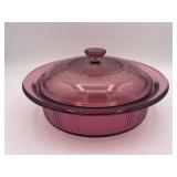 Pyrex Corning Vision Ware Cranberry 1 Qt Casserole