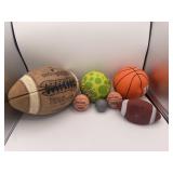 Miscellaneous Lot of Balls: Football, Basketballs