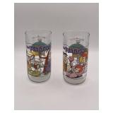 1960 &1963 Hardees Flintstones Glasses