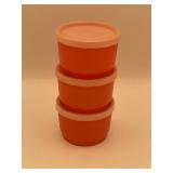 Tupperware Snack Cups Orange 4oz Containers