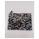 Black and White Seed Bead Purse