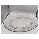 Oval Serving Platter Fruit Floral and Leaves Motif