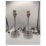 Pair of Decorative Glass Lamps