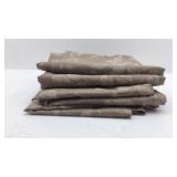 Pair of 84ï¿½ x 30ï¿½ Tan Leaf Pattern Curtain