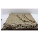 Gold Paisley Drapes with Attached Decorative