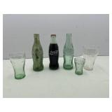 Miscellaneous Lot of Coca Cola Glasses Bottles