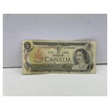 Canada One Dollar Bill 1973