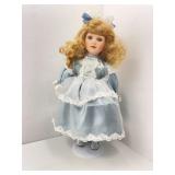Porcelain Doll with Soft Body Blue Dress Pantaloon