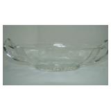 Floral Pattern Etched Crystal Dish with