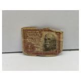 Banco de Espana Una Peseta 1953
