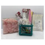 Miscellaneous Lot of Craft Supplies: Rose Petals,