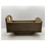 Wooden Doll Cradle with Heart Cut Out