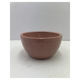 Zanesville Stoneware Planter Pink Ribbed Design