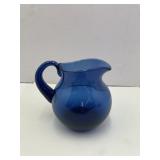 Cobalt Blue Glass Pitcher