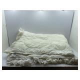 White Comforter, Pillow Sham, and Bed Skirt