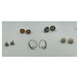 Miscellaneous Lot of Pierced Earrings: Cameos