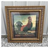 Framed Rooster Picture: Rooster at Sunrise