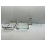 Pyrex Baking Dishes and a Canning Jar