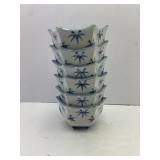 Japanese Hexagonal Rice Bowls Bamboo Blossom